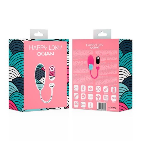 Happy Loky Ocian kula intymna sterowana pilotem 10 trybow USB turkusowa