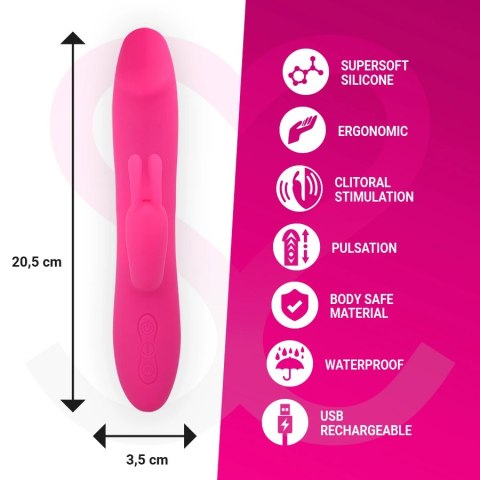 Moressa Molly Premium silikonowy model ładowany USB, 205 mm fioletowy