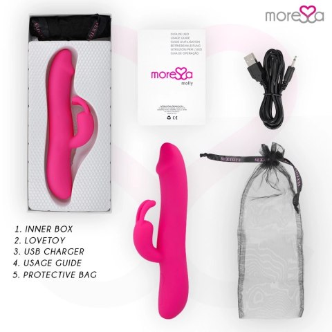 Moressa Molly Premium silikonowy model ładowany USB, 205 mm fioletowy