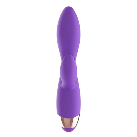 Womanvibe Donna - silikonowy model z dwoma silnikami, ładowany USB, liliowy