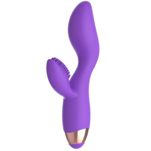 Womanvibe Donna - silikonowy model z dwoma silnikami, ładowany USB, liliowy