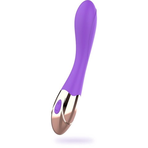 Womanvibe Sunny - silikonowy model ładowany, złoto-liliowy, 19,7 cm