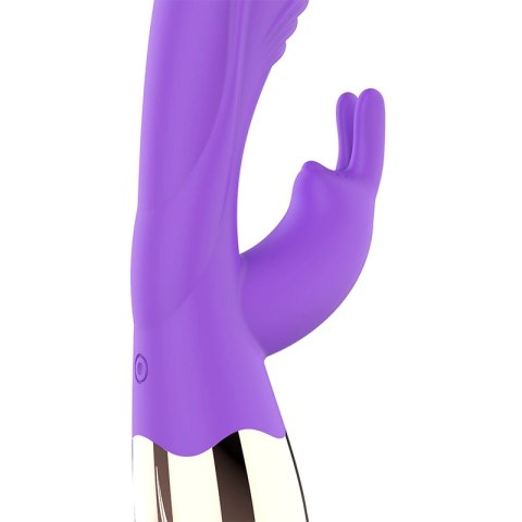 Womanvibe Viora silikonowy model ładowany USB Gold Lilac 19,5 cm