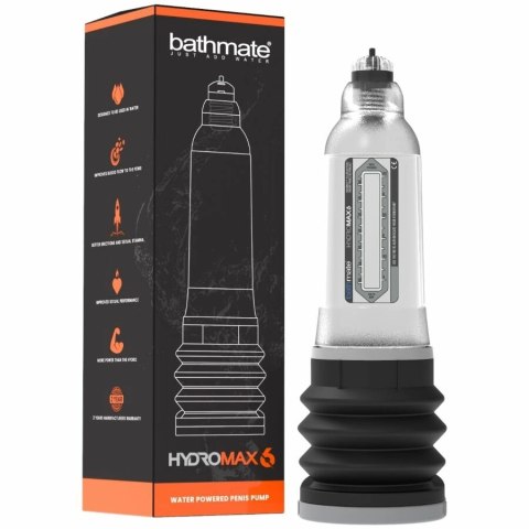 Bathmate Hydromax 6 Transparent - Anatomiczna Pompa Wodna 10-15 cm