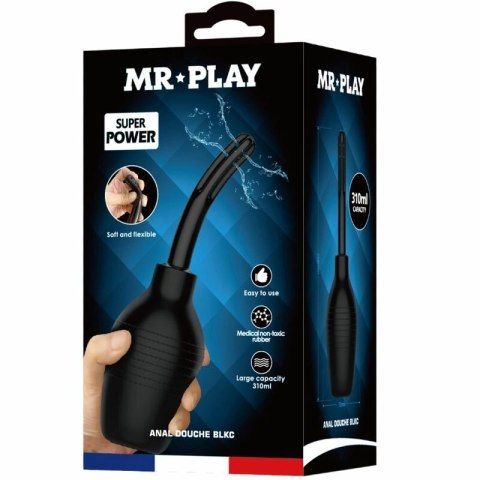 MR PLAY Prysznic higieniczny czarny - duża gruszka, silikonowy model