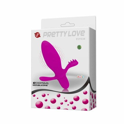 PRETTY LOVE Fith - silikonowy wibrator dwustrefowy 10 trybow, 11 cm