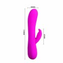 Pretty Love Barrete silikonowy model intymny 30 trybow 210mm fioletowy