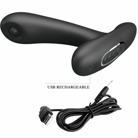 Pretty Love Remington masażer wibrujący silikonowy czarny USB 12 trybow