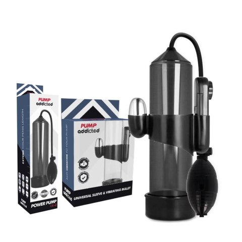 Pump Addicted RX3 Czarny - System Powiększający z Wibracjami 23 cm