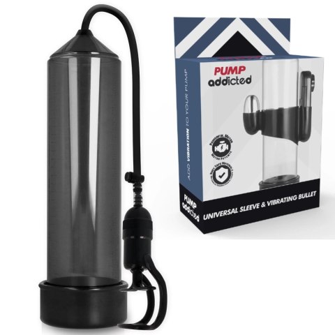 Pump Addicted RX5 Czarny System Prożniowy z Wibracją 23cm ABS+Silikon