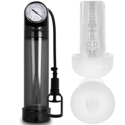 Pump Addicted RX9 Czarny - System Prożniowy z Wkładem Intymnym 30 cm