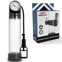 Pump Addicted RX9 przezroczysta maszyna intymna z wibracją 30cm