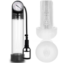 Pump Addicted RX9 przezroczysty system prożniowy z wkładem intymnym 30 cm