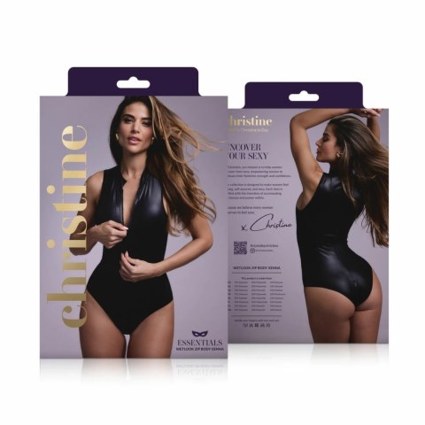 Christine Body Wetlook Xenna Czarny Dwustronny Zamek Christine Body Wetlook Xenna Czarny Dwustronny Zamek