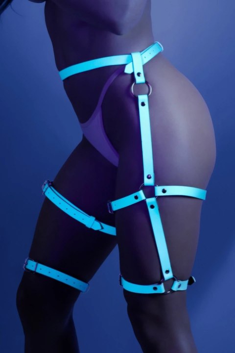 Fantasy Lingerie Buckle Up regulowany pas na udo niebieski Fantasy Lingerie Buckle Up regulowany pas na udo niebieski