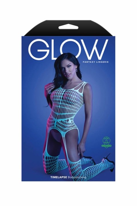 Fantasy Lingerie Timelapse Bodystocking Biało-Niebieski Świecący Fantasy Lingerie Timelapse Bodystocking Biało-Niebieski Świecący