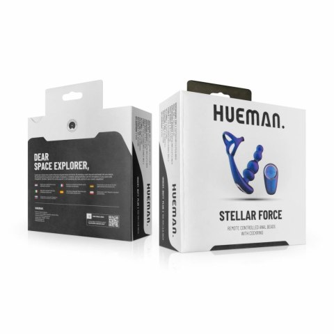 Hueman Stellar Force hybrydowy plug anatomiczny z pierścieniem i pilotem Hueman Stellar Force hybrydowy plug anatomiczny z pierścieniem i pilotem