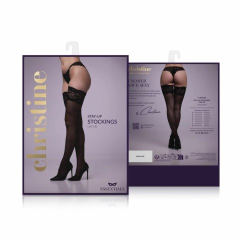Like me pończochy samonośne 20 den z koronką, eleganckie czarne Like me pończochy samonośne 20 den z koronką, eleganckie czarne