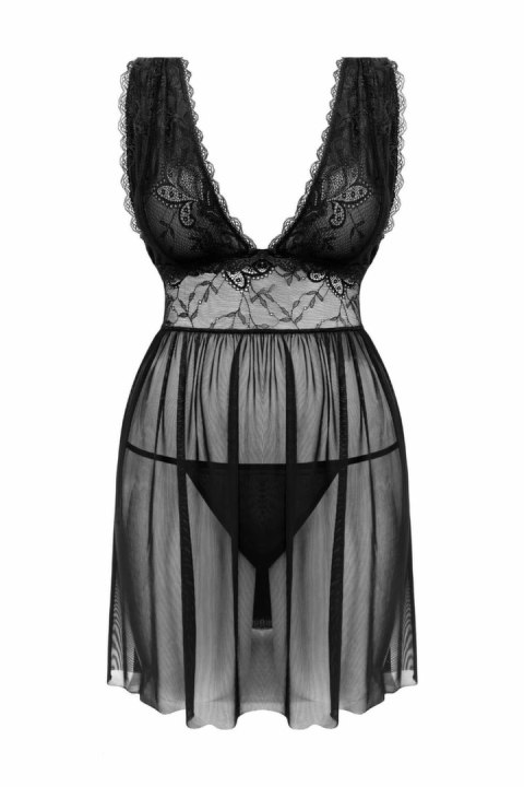 Obsessive Lieve babydoll z koronką i stringi czarne S/M Obsessive Lieve babydoll z koronką i stringi czarne S/M