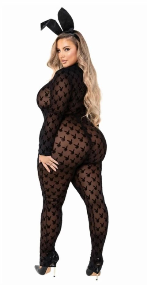 Playboy Lingerie Bunny 2-częściowy zestaw z uszami, czarny Playboy Lingerie Bunny 2-częściowy zestaw z uszami, czarny