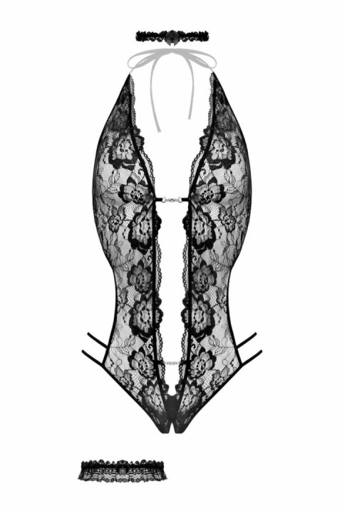 Renee Body Set Obsessive czarne, elastyczna koronka, otwarta konstrukcja Renee Body Set Obsessive czarne, elastyczna koronka, otwarta konstrukcja
