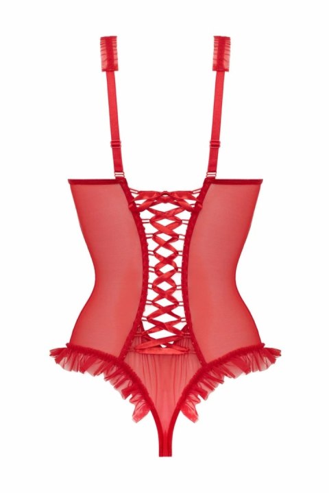 Rimba Mistique Body Wetlook Czerwony z Otwartą Gorą i Siateczką Rimba Mistique Body Wetlook Czerwony z Otwartą Gorą i Siateczką
