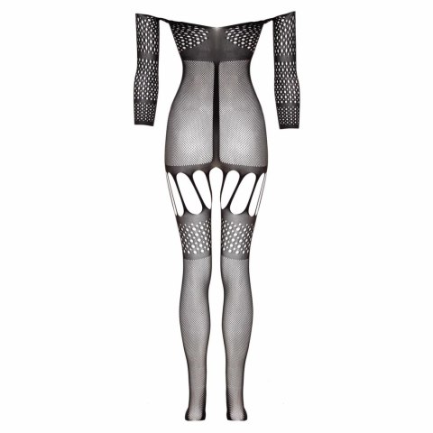Rosa Bodystocking Obsessive Czarny z Siateczką i Szelkami XS-XL Rosa Bodystocking Obsessive Czarny z Siateczką i Szelkami XS-XL