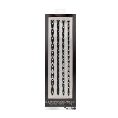 Ouch! Advanced Spiral Silicone Plug Set - 4 rozmiary, 29,6 cm Ouch! Advanced Spiral Silicone Plug Set - 4 rozmiary, 29,6 cm