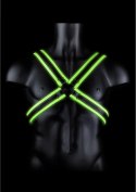 Ouch! Cross Armor uprząż świecąca w ciemności S/M, regulowana