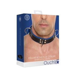 Ouch! Deluxe Uprząż Obroża z Regulacją Skora/Stal 101-115 cm