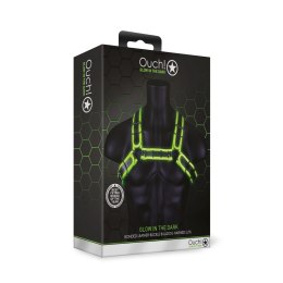 Ouch! Glow in the Dark szelki z klamrą L/XL fluorescencyjne