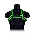 Ouch! Glow in the Dark szelki z klamrą L/XL fluorescencyjne