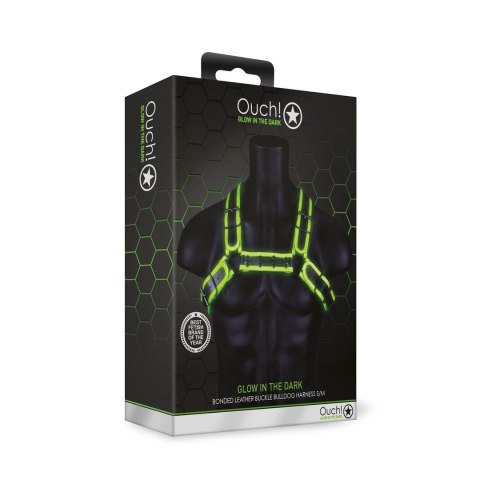 Ouch! Glow in the Dark szelki z klamrą S/M fluorescencyjne regulowane Ouch! Glow in the Dark szelki z klamrą S/M fluorescencyjne regulowane