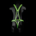 Ouch! Glow in the Dark uprząż na ciało S/M fluorescencyjna regulowana