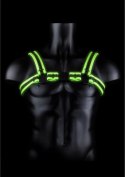 Ouch! Glow in the Dark uprząż z klamrą L/XL - fluorescencyjna regulacja