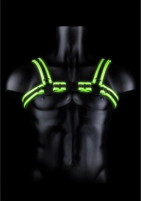 Ouch! Glow in the Dark uprząż z klamrą L/XL - fluorescencyjna regulacja Ouch! Glow in the Dark uprząż z klamrą L/XL - fluorescencyjna regulacja