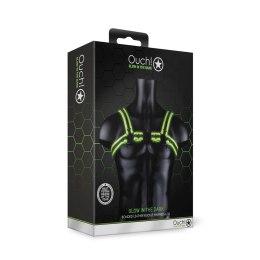 Ouch! Glow in the Dark uprząż z klamrą L/XL - fluorescencyjna regulacja