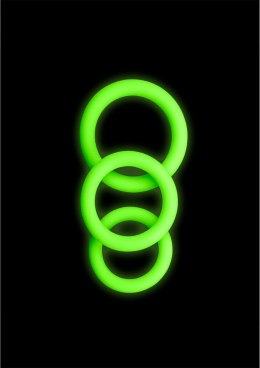 Ouch! Glow in the Dark zestaw 3 elastycznych pierścieni świecących