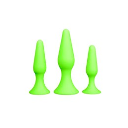Ouch! Glow in the Dark - zestaw świecących w ciemności zatyczek, zielone