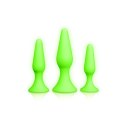 Ouch! Glow in the Dark - zestaw świecących w ciemności zatyczek, zielone