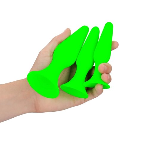 Ouch! Glow in the Dark - zestaw świecących w ciemności zatyczek, zielone Ouch! Glow in the Dark - zestaw świecących w ciemności zatyczek, zielone