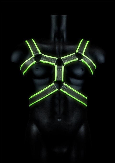 Ouch! Kamizelka fluorescencyjna świecąca S/M, regulowana, zielona Ouch! Kamizelka fluorescencyjna świecąca S/M, regulowana, zielona