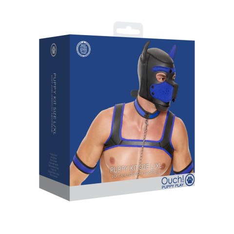 Ouch! Puppy Play Kit L/XL - Skorzany zestaw akcesoriow neoprenowych Ouch! Puppy Play Kit L/XL - Skorzany zestaw akcesoriow neoprenowych