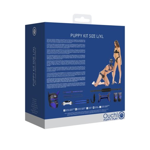 Ouch! Puppy Play Kit L/XL - Skorzany zestaw akcesoriow neoprenowych Ouch! Puppy Play Kit L/XL - Skorzany zestaw akcesoriow neoprenowych