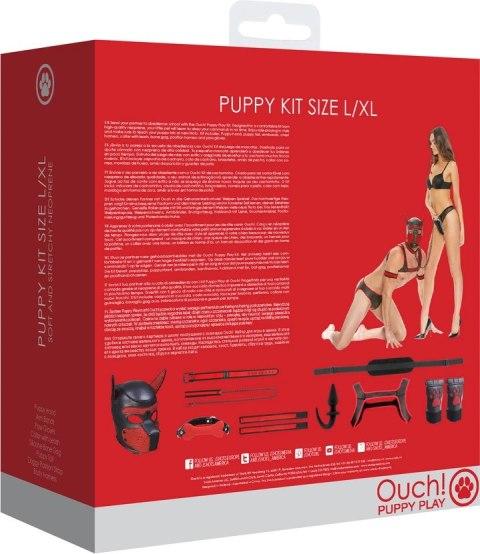 Ouch! Puppy Play Kit L/XL - skorzany zestaw akcesoriow neoprenowych Ouch! Puppy Play Kit L/XL - skorzany zestaw akcesoriow neoprenowych