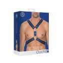 Ouch! Skorzana uprząż L/XL stalowe detale i 4 O-ring