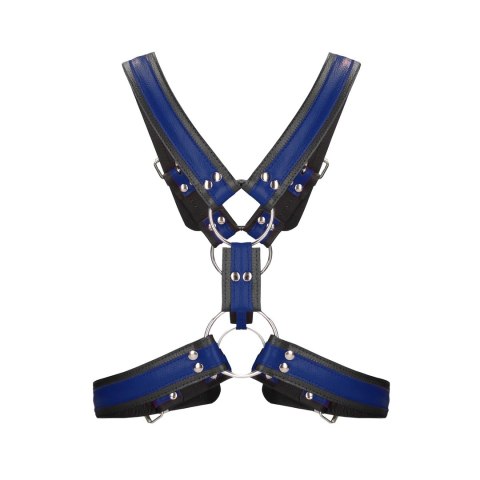 Ouch! Skorzana uprząż L/XL stalowe detale i 4 O-ring Ouch! Skorzana uprząż L/XL stalowe detale i 4 O-ring