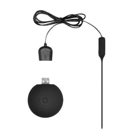 Ouch! Wibrująca wtyczka silikonowa z pilotem USB 13,5 cm czarna Ouch! Wibrująca wtyczka silikonowa z pilotem USB 13,5 cm czarna