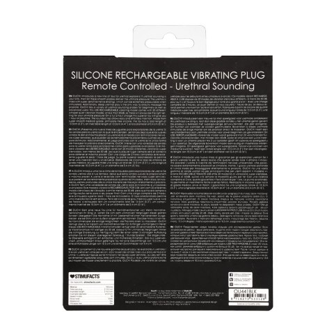 Ouch! Wibrująca wtyczka silikonowa z pilotem USB 13,5 cm czarna Ouch! Wibrująca wtyczka silikonowa z pilotem USB 13,5 cm czarna