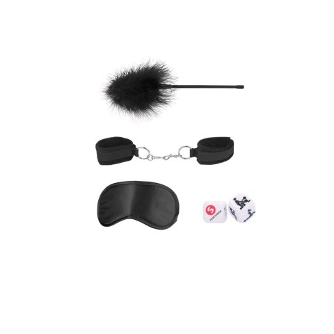 Ouch! by Shots Zestaw do gry w bondage z maską, łopatką i kajdankami Ouch! by Shots Zestaw do gry w bondage z maską, łopatką i kajdankami